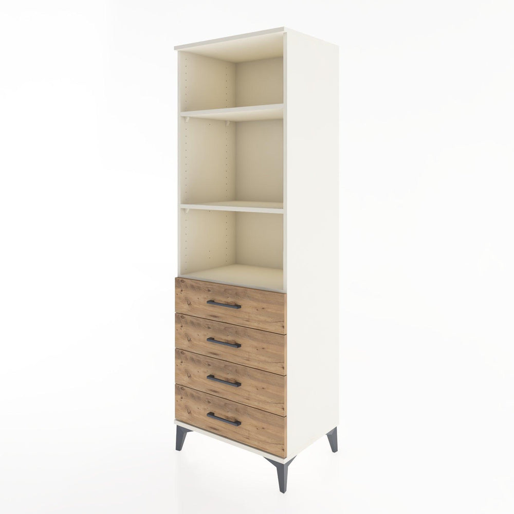 Woodntry Modular Cabinet Moonstone 60x44x170 cm with Drawers and Shelves CR36-1