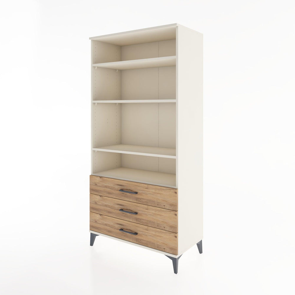 Woodntry Modular Cabinet Moonstone 88x44x170 cm with Drawers and Shelves CR37-1