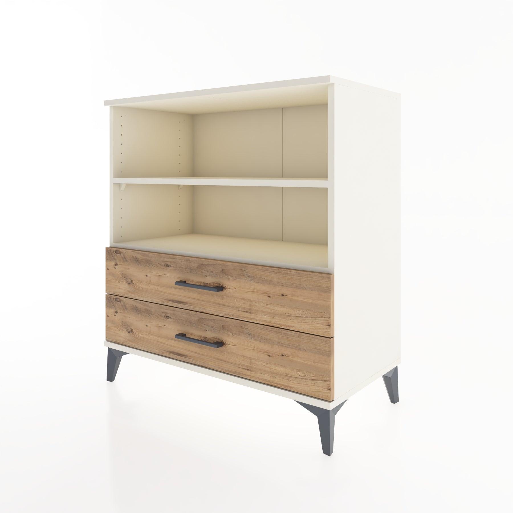Woodntry Modüler Şifonyer Aytaşı 88x44x84 cm Çekmeceli ve Raflı CR16-1