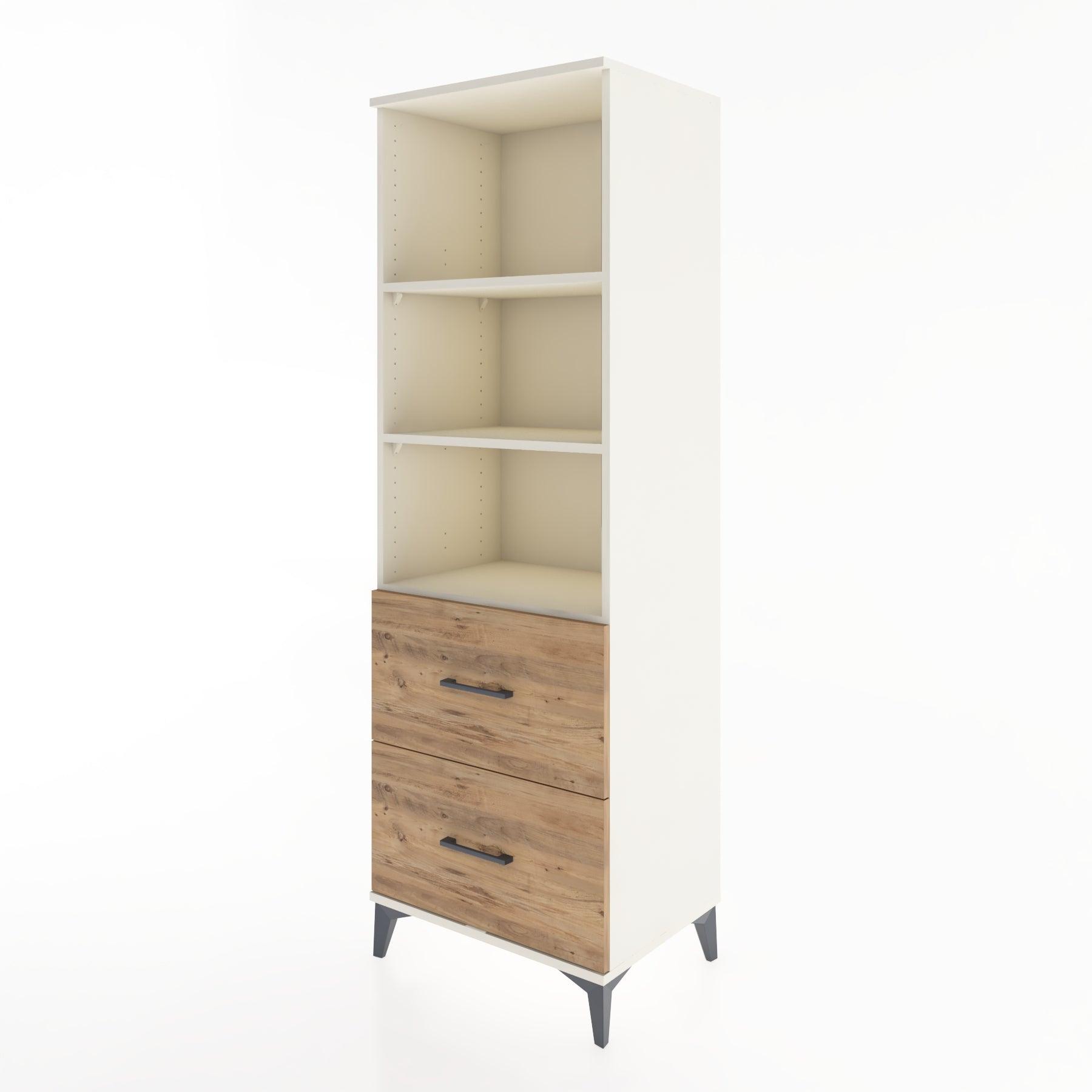 Woodntry Modüler Dolap Aytaşı 60x44x170 cm Çekmeceli ve Raflı CR48-1