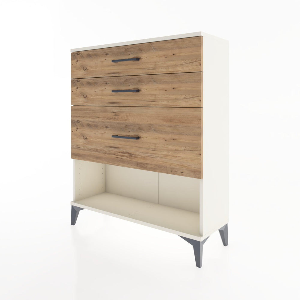 Woodntry Modular Dresser Moonstone 88x30x94 cm with Drawers and Shelves CR15-1