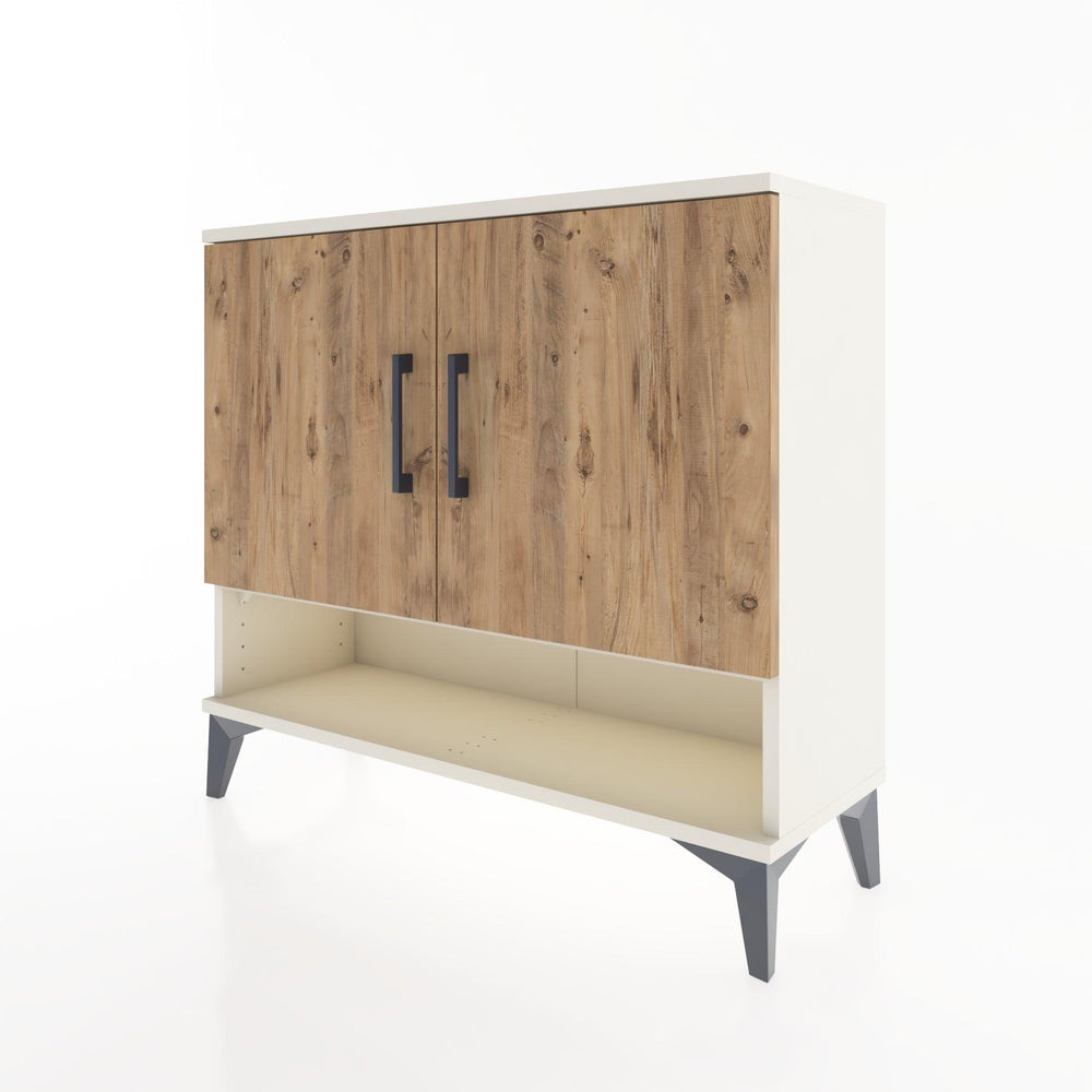 Woodntry Modüler Şifonyer İki Kapak ve Raflı V1 88x30x68 cm Aytaşı - Woodntry