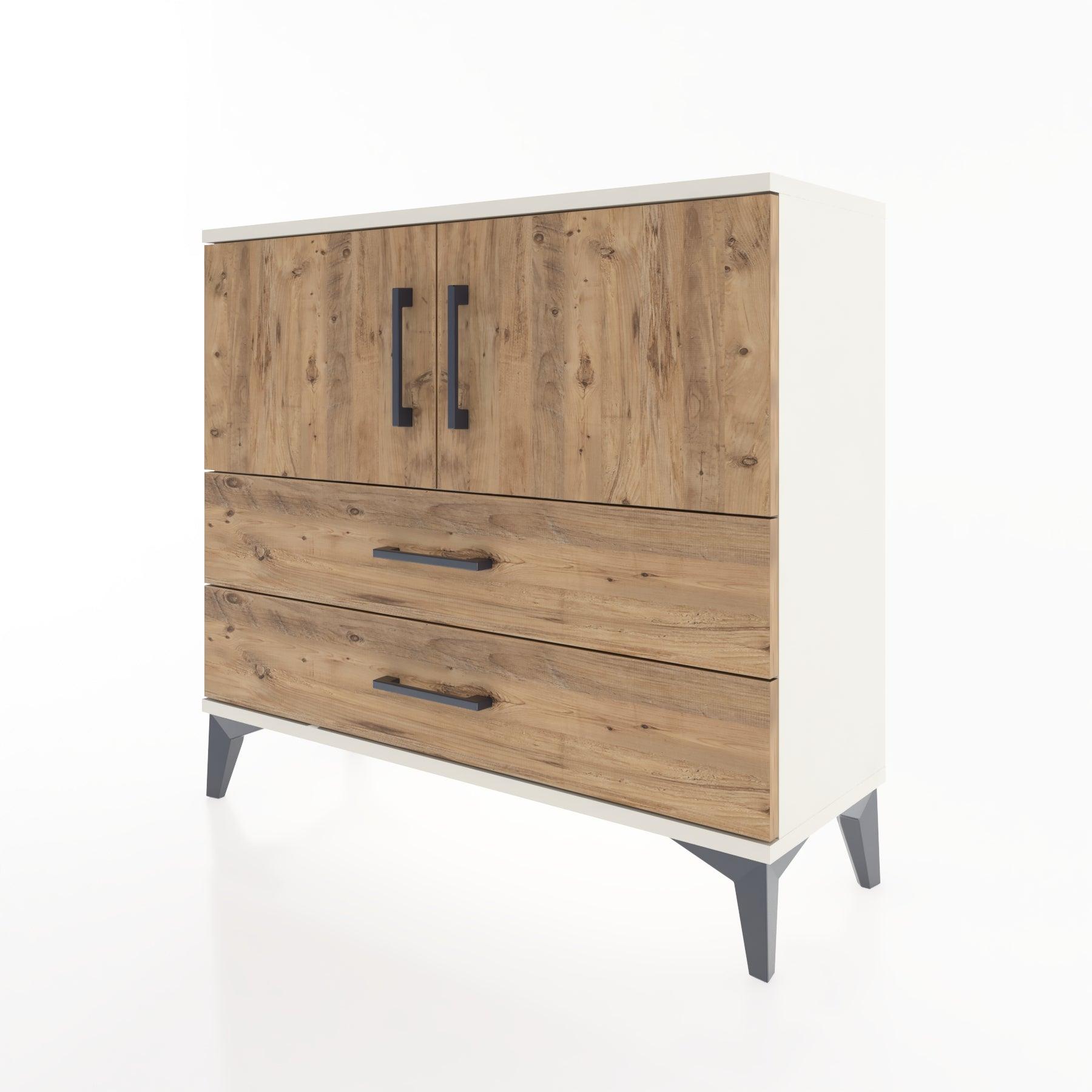 Woodntry Modüler Şifonyer Kapak ve Çekmeceli T1 88x30x94 cm Aytaşı - Woodntry