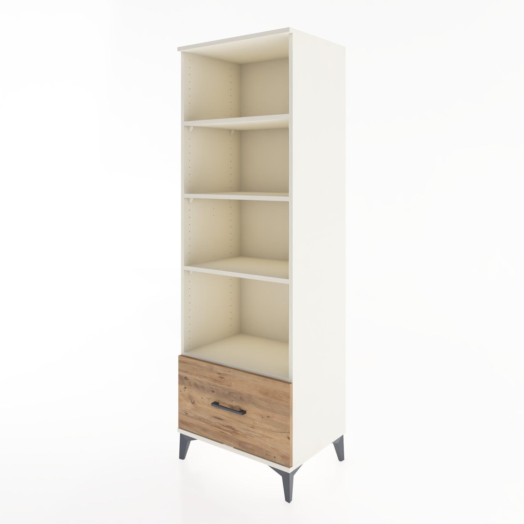 Woodntry Modular Cabinet Moonstone 60x44x170 cm with Drawers and Shelves CR44-1