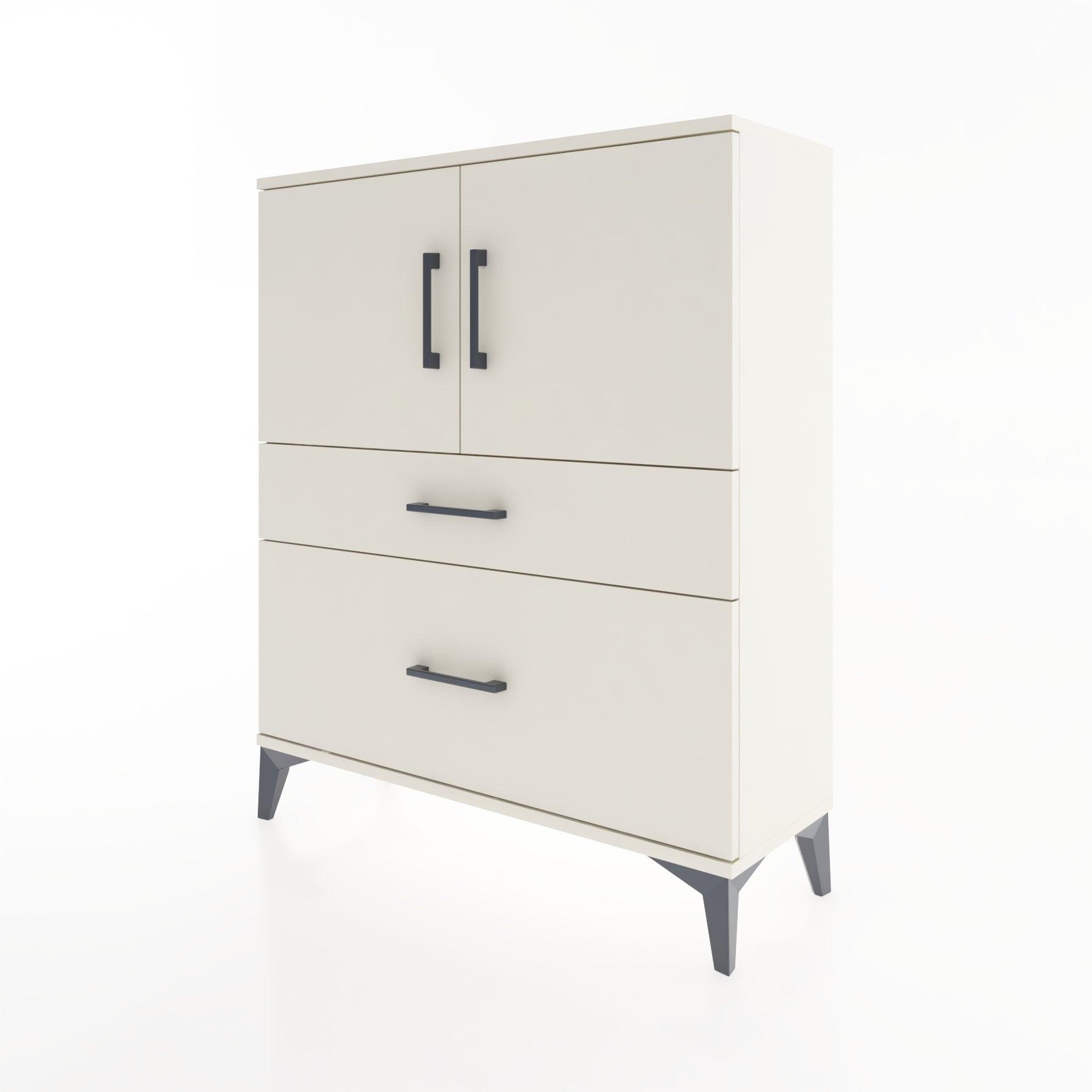 Woodntry Modüler Şifonyer Aytaşı 88x30x94 cm Kapaklı ve Çekmeceli KC11-1