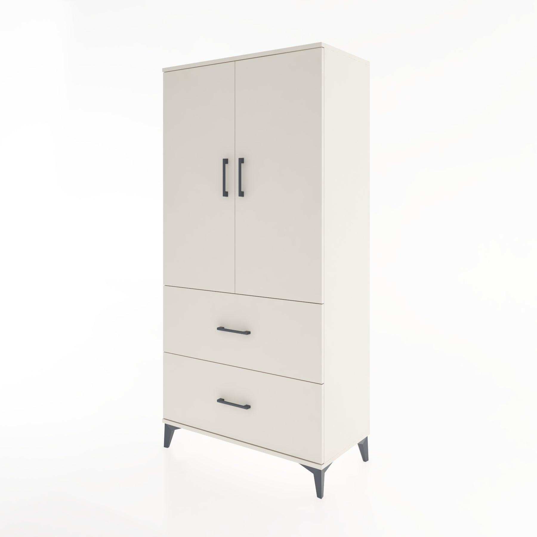 Woodntry Modular Cabinet Moonstone 88x44x170 cm with Doors and Drawers KC21-1