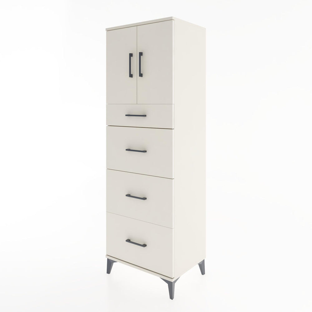 Woodntry Modular Cabinet Moonstone 60x44x170 cm with Doors and Drawers KC23-1