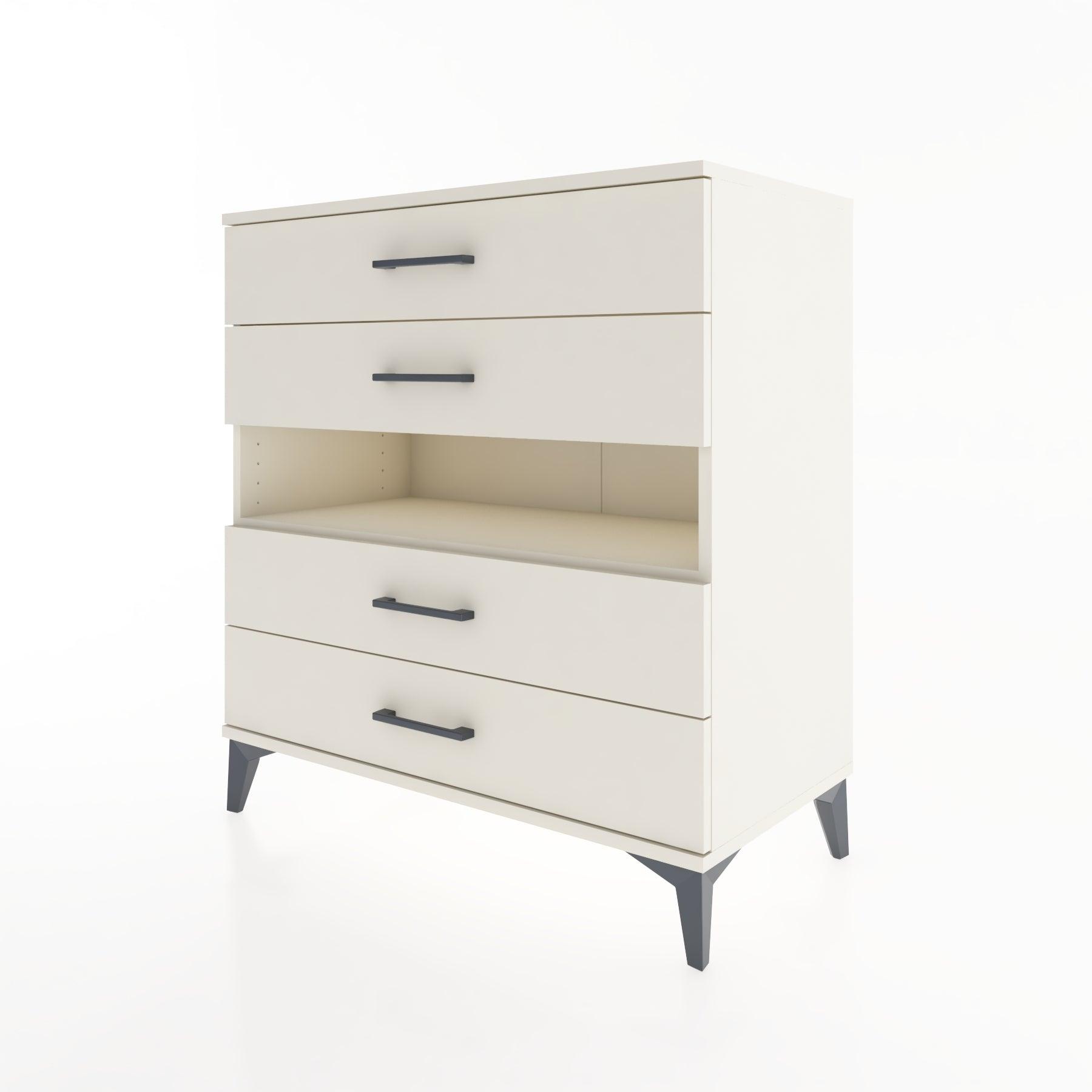 Woodntry Modüler Şifonyer Aytaşı 88x44x84 cm Çekmeceli ve Raflı CR21-1