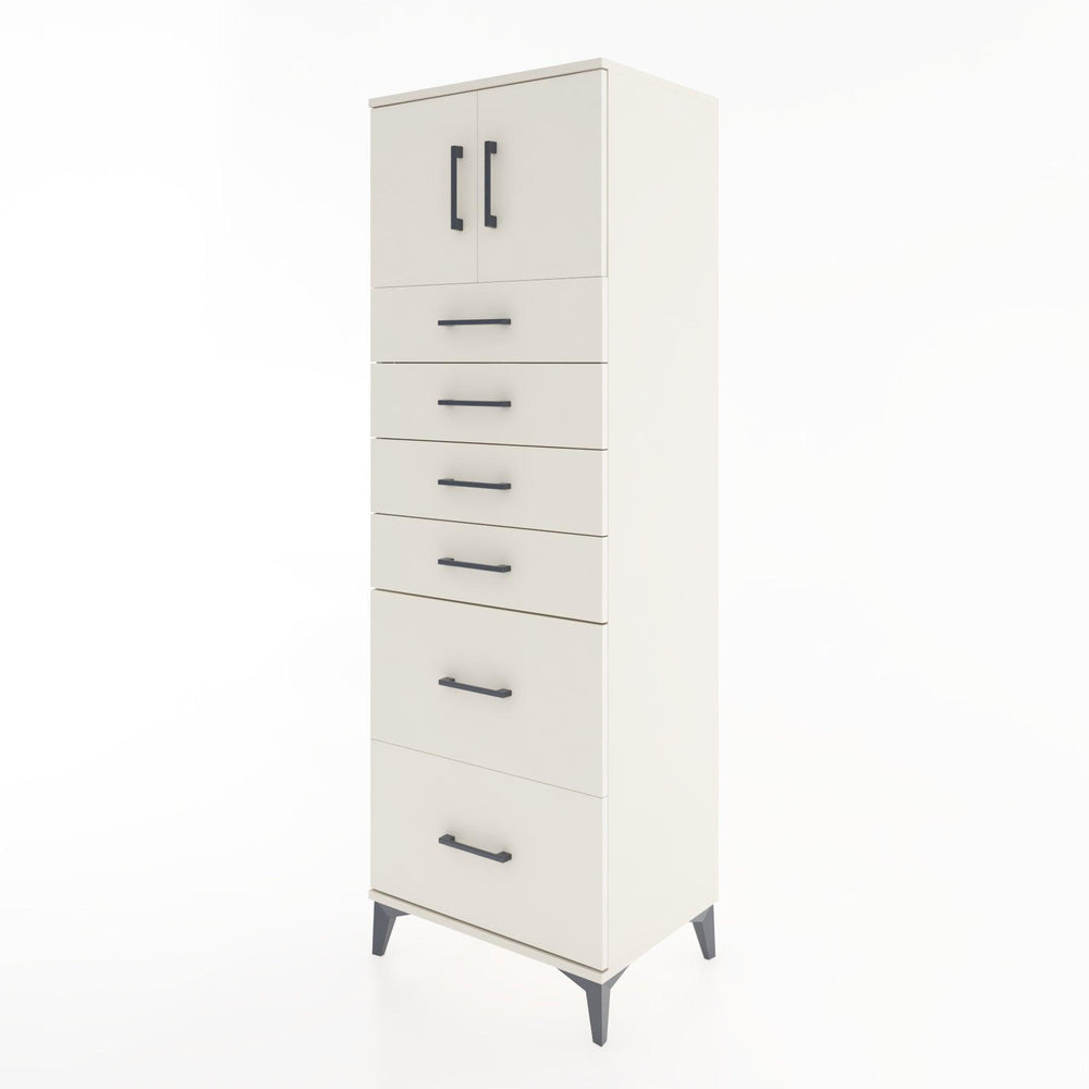 Woodntry Modular Cabinet Moonstone 60x44x170 cm with Doors and Drawers KC17-1