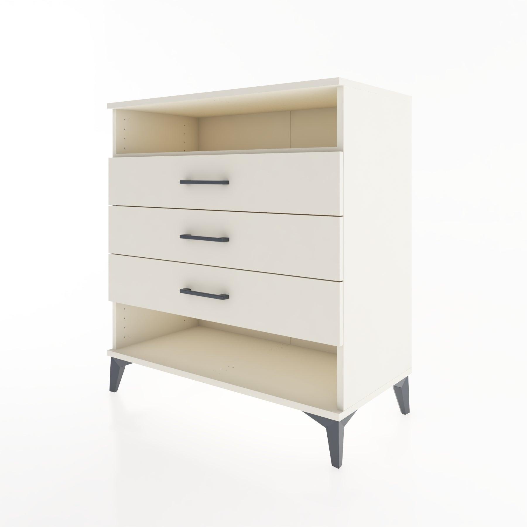 Woodntry Modüler Şifonyer Aytaşı 88x44x84 cm Çekmeceli ve Raflı CR20-1