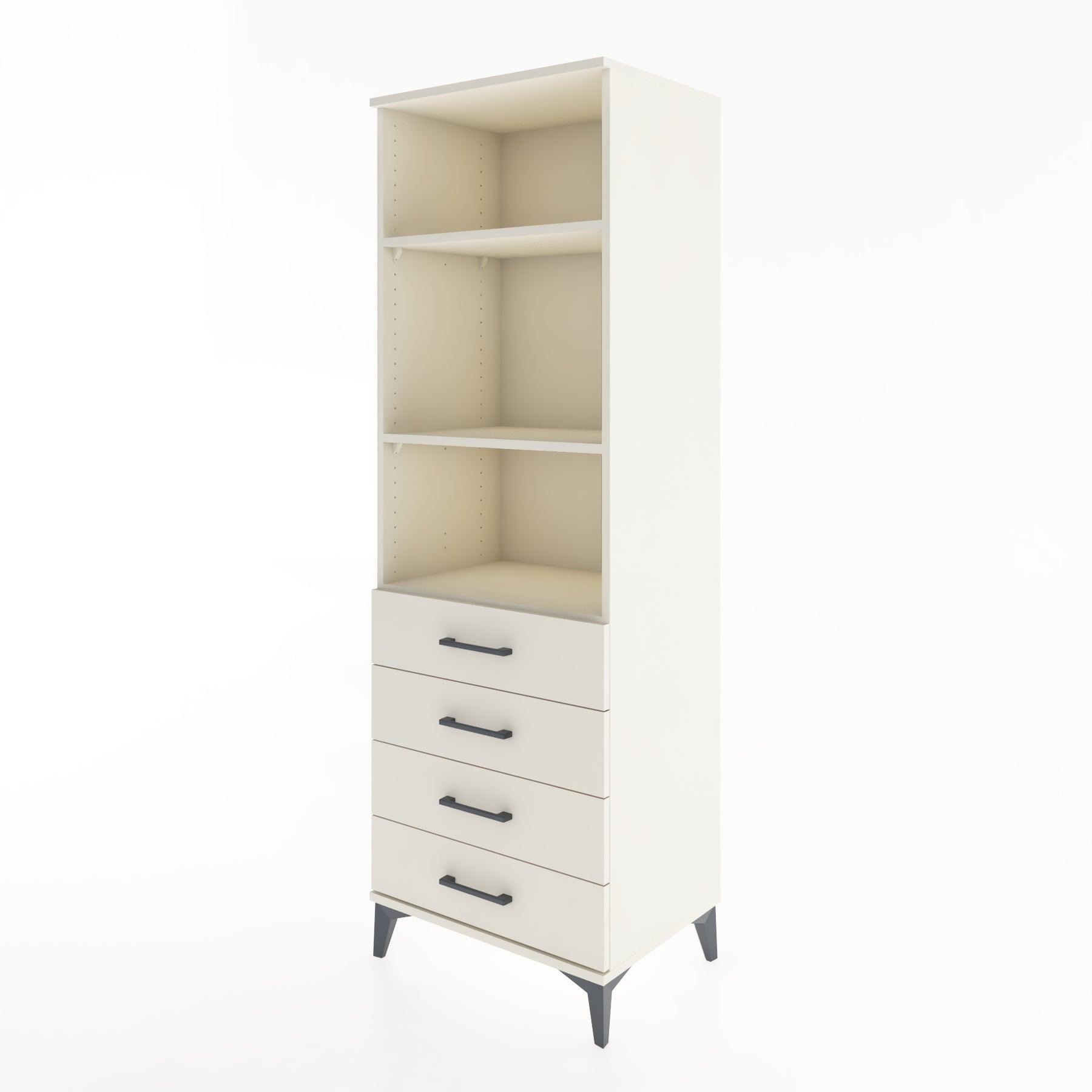 Woodntry Modular Cabinet Moonstone 60x44x170 cm with Drawers and Shelves CR36-1