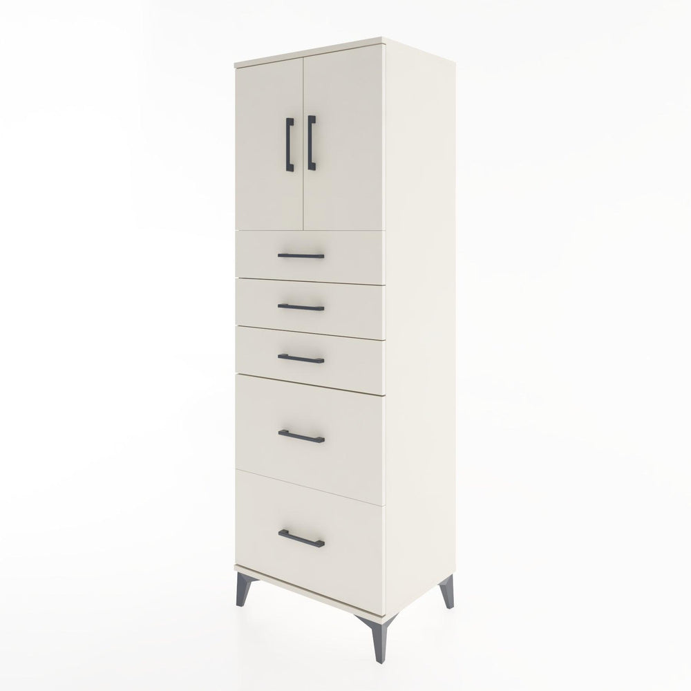 Woodntry Modular Cabinet Moonstone 60x44x170 cm with Doors and Drawers KC18-1