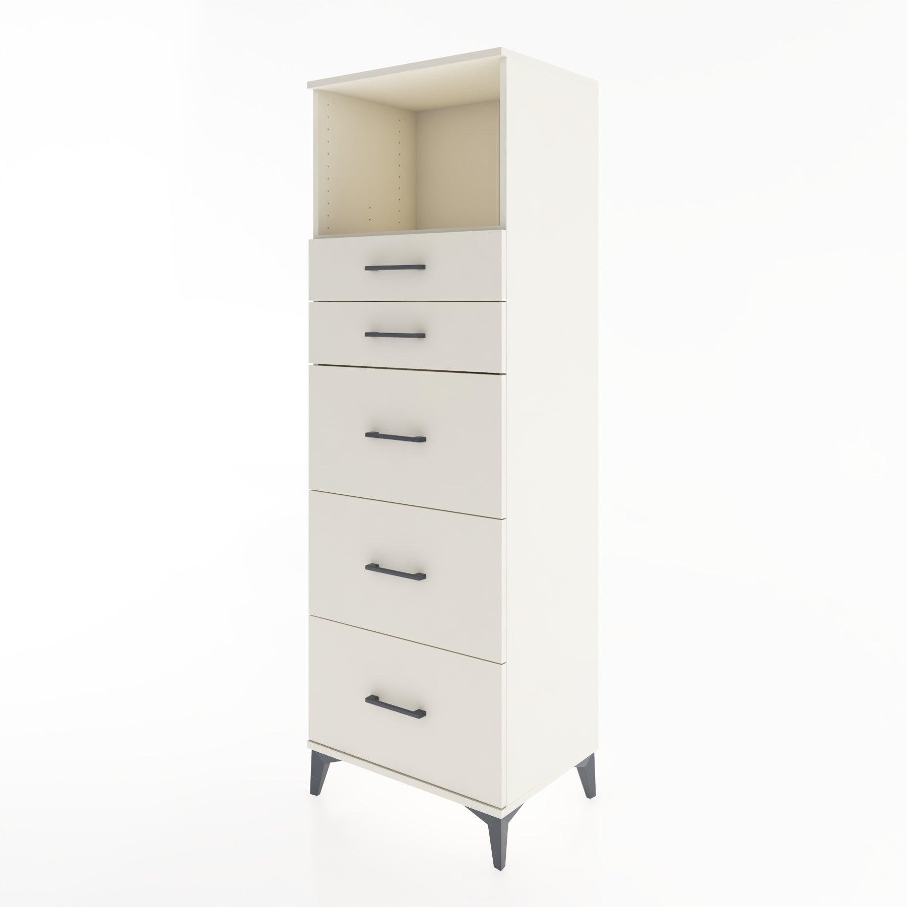 Woodntry Modüler Dolap Aytaşı 60x44x170 cm Çekmeceli ve Raflı CR49-1