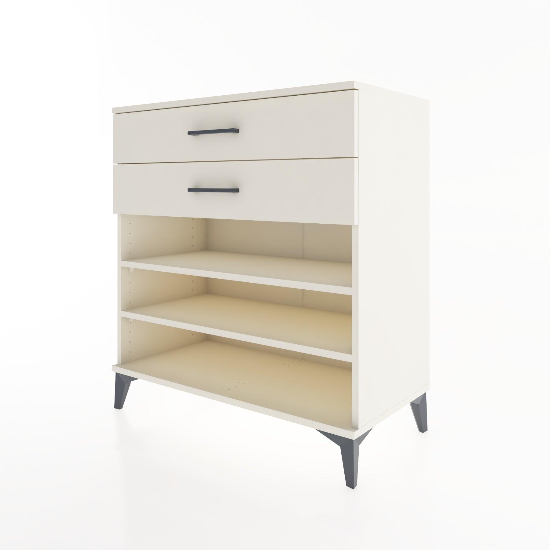 Woodntry Modüler Şifonyer Aytaşı 88x44x84 cm Çekmeceli ve Raflı CR13-1