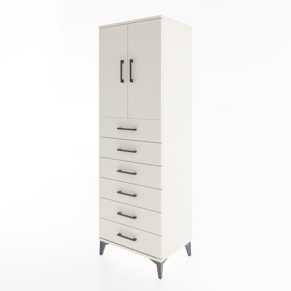 Woodntry Modular Cabinet Moonstone 60x44x170 cm with Doors and Drawers KC3-1