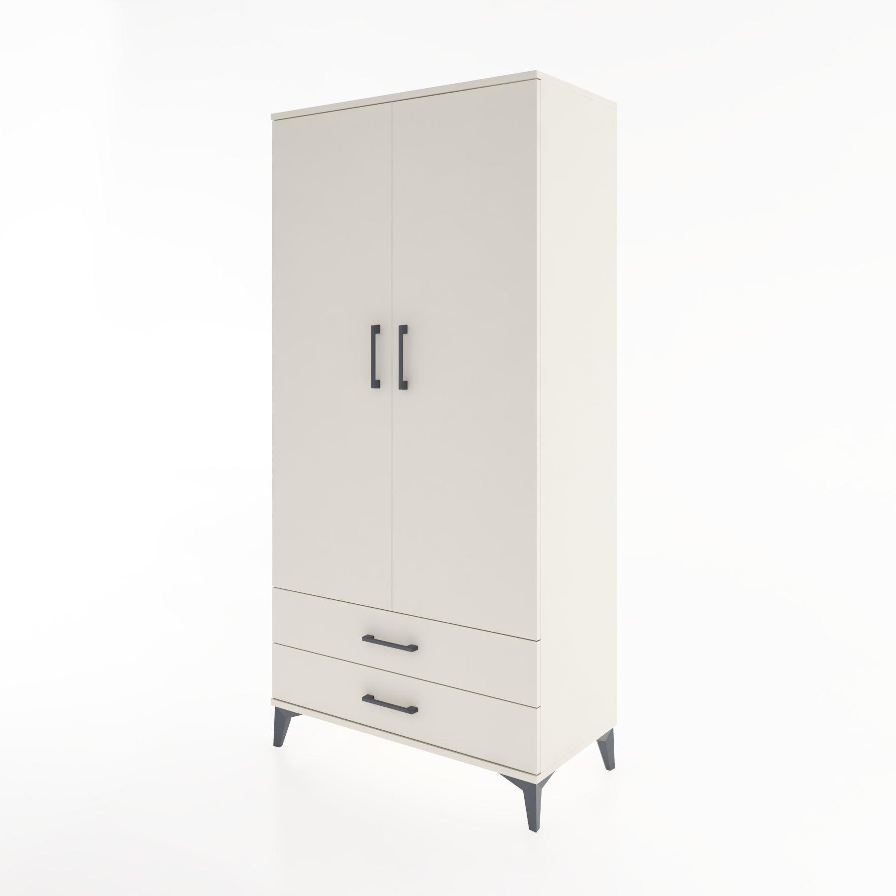 Woodntry Modular Cabinet Moonstone 88x44x170 cm with Doors and Drawers KC7-1