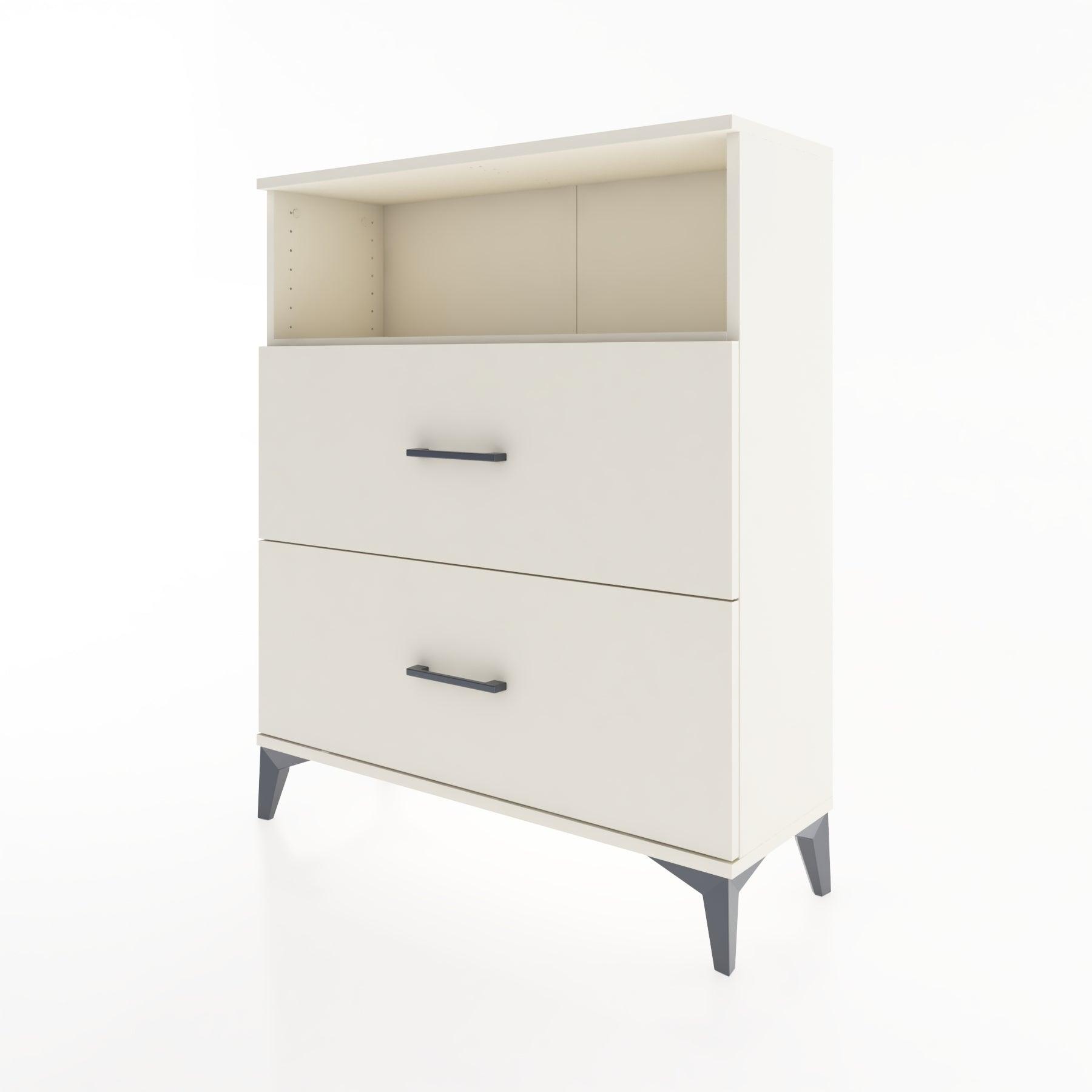 Woodntry Modular Dresser Moonstone 88x30x94 cm with Drawers and Shelves CR16-1