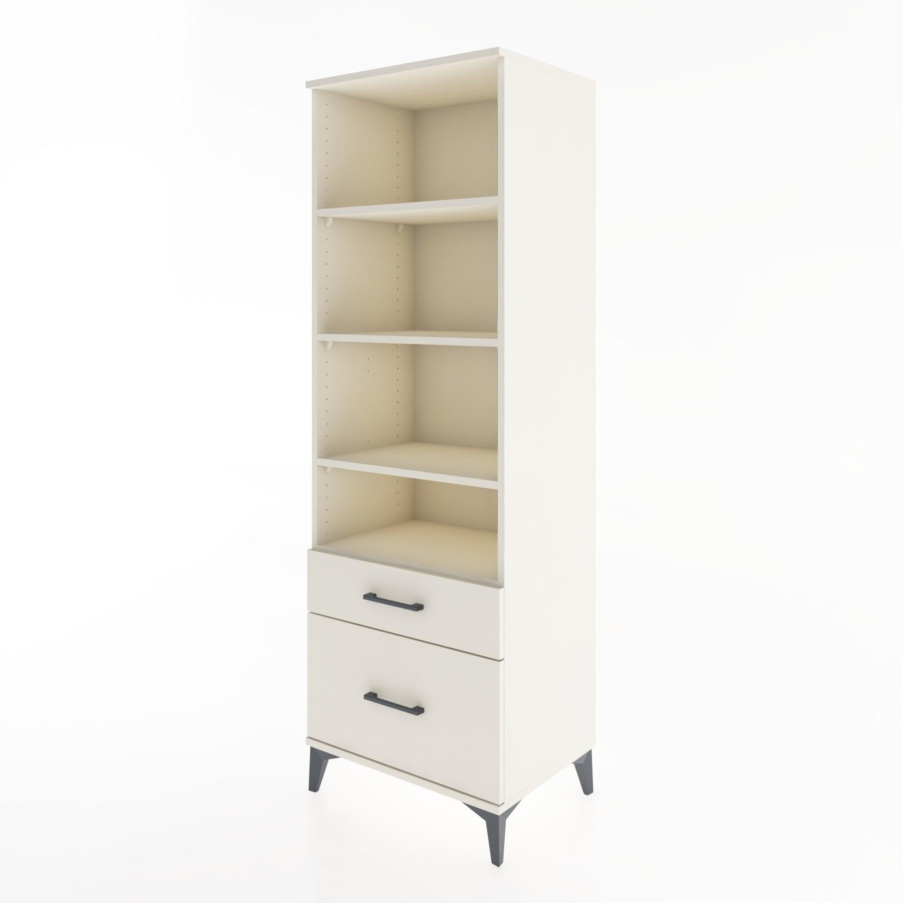 Woodntry Modular Cabinet Moonstone 60x44x170 cm with Drawers and Shelves CR43-1