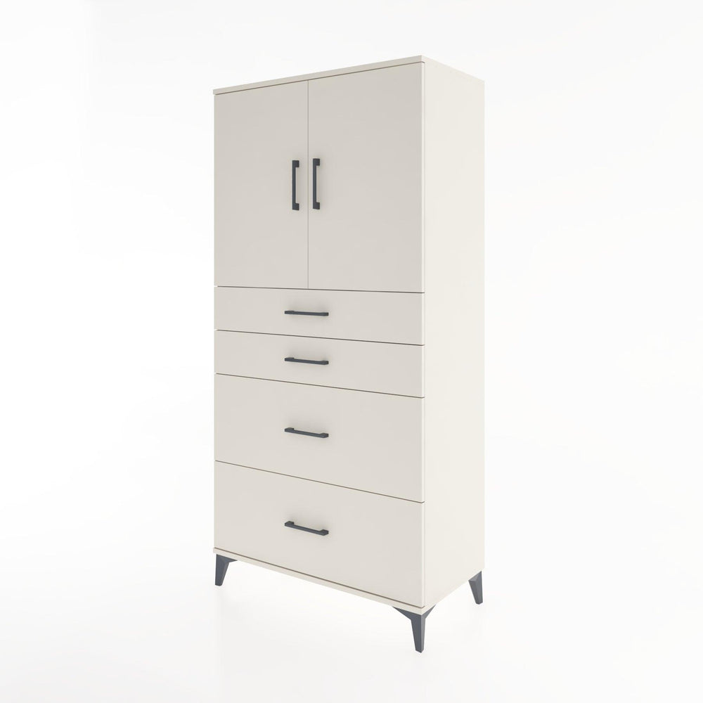 Woodntry Modüler Dolap Aytaşı 88x44x170 cm Kapaklı ve Çekmeceli KC19-1