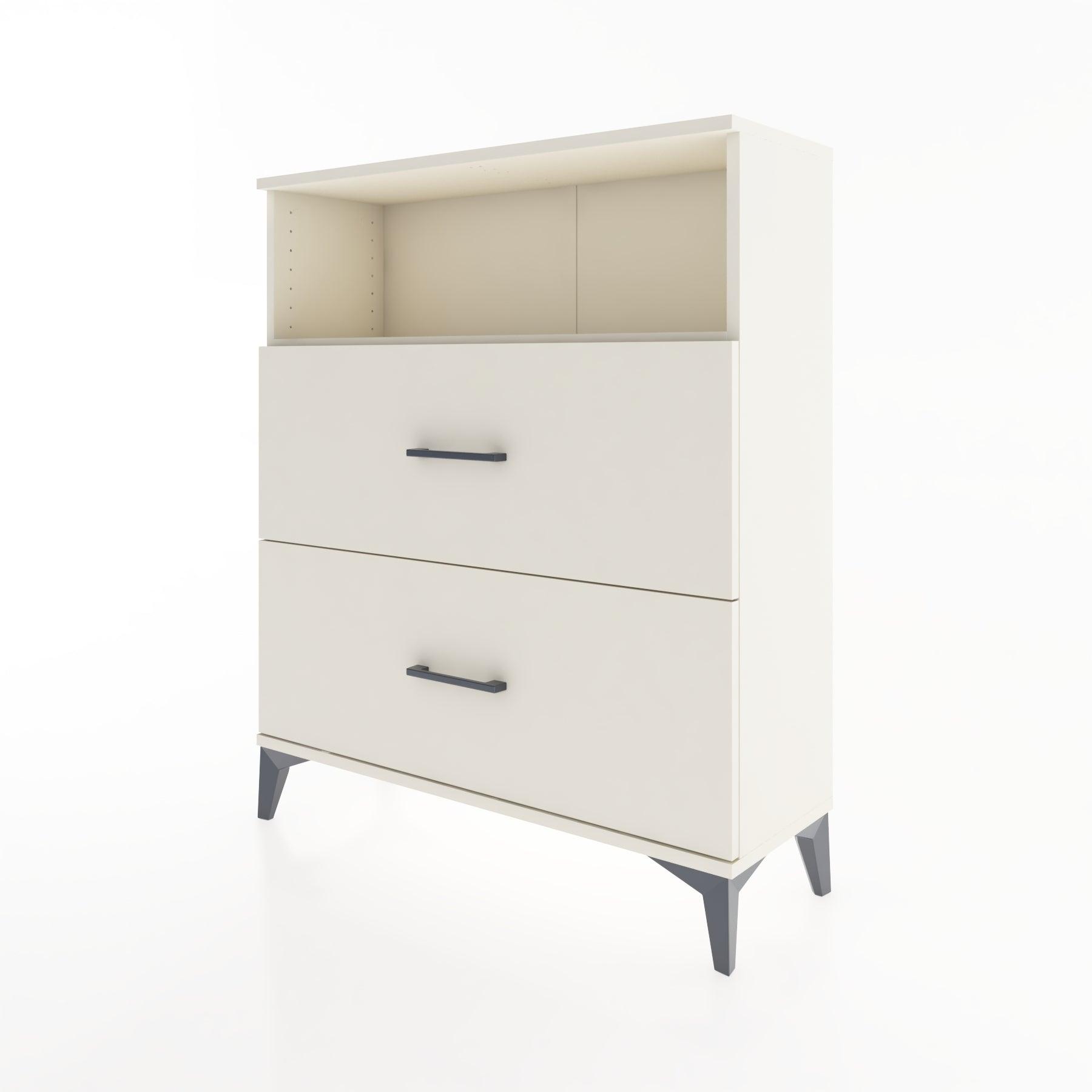 Woodntry Modular Dresser Moonstone 88x30x94 cm with Drawers and Shelves CR14-1