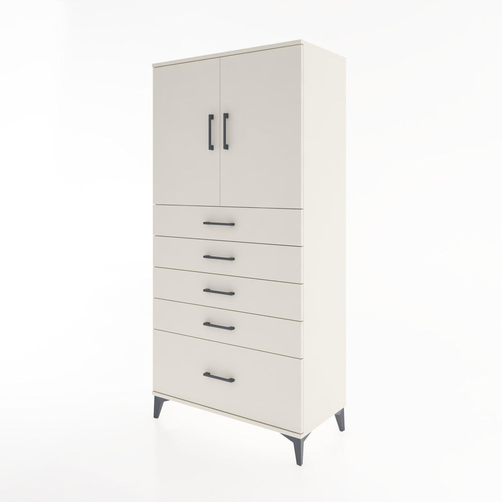 Woodntry Modular Cabinet Moonstone 88x44x170 cm with Doors and Drawers KC12-1