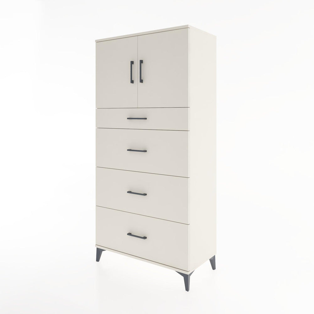 Woodntry Modular Cabinet Moonstone 88x44x170 cm with Doors and Drawers KC23-1