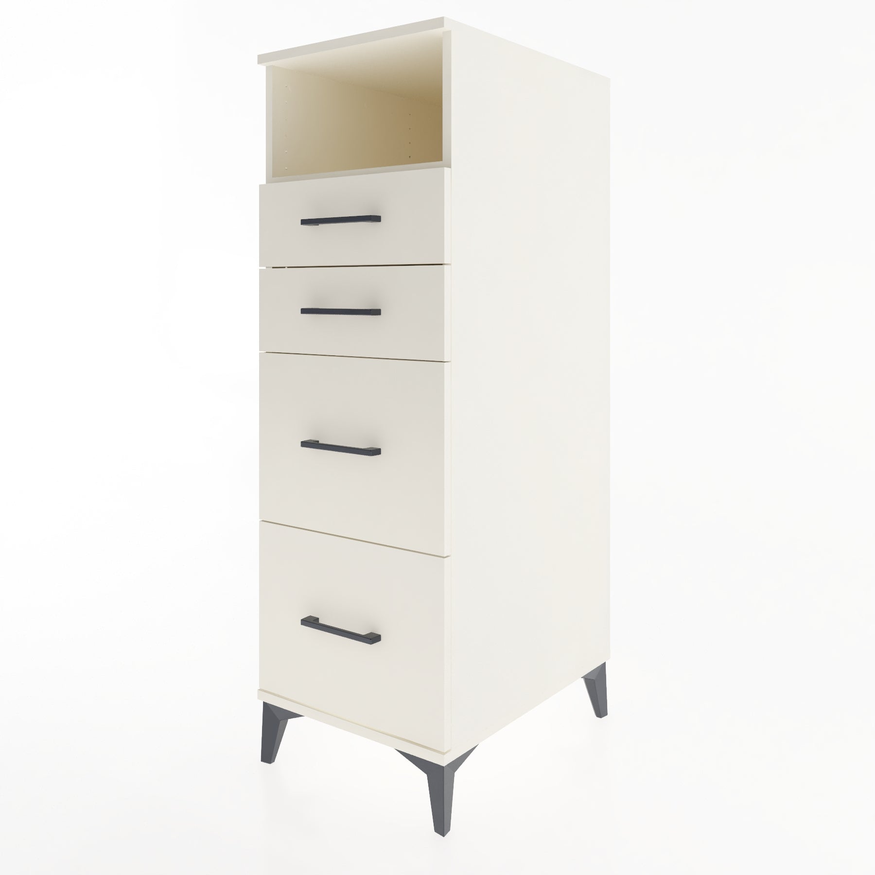 Woodntry Modular Cabinet Moonstone 44x59x122 cm with Drawers and Shelves CR101-1