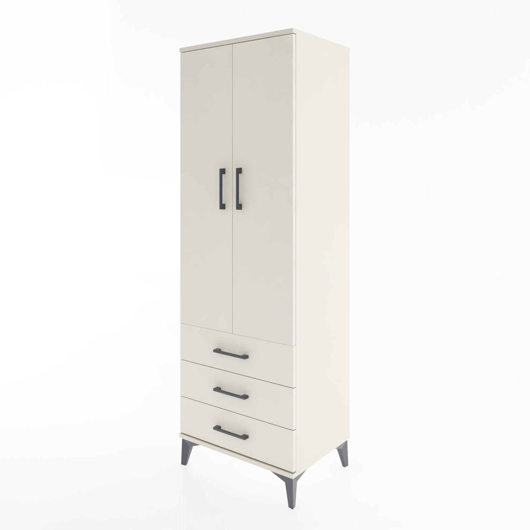 Woodntry Modular Cabinet Moonstone 60x44x170 cm with Doors and Drawers KC28-1