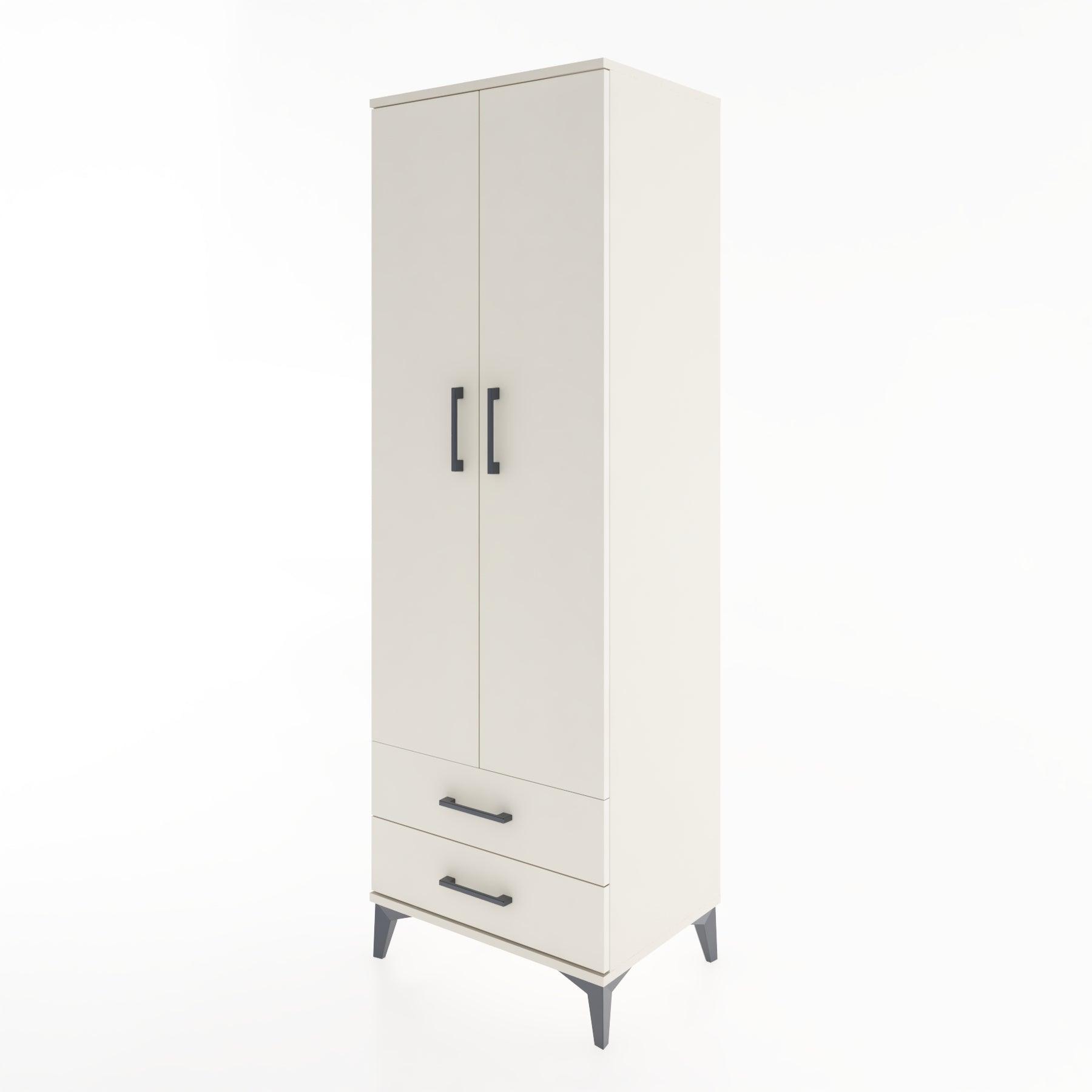 Woodntry Modular Cabinet Moonstone 60x44x170 cm with Doors and Drawers KC29-1