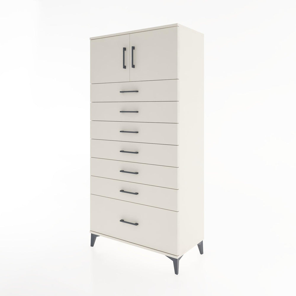 Woodntry Modular Cabinet Moonstone 88x44x170 cm with Doors and Drawers KC10-1