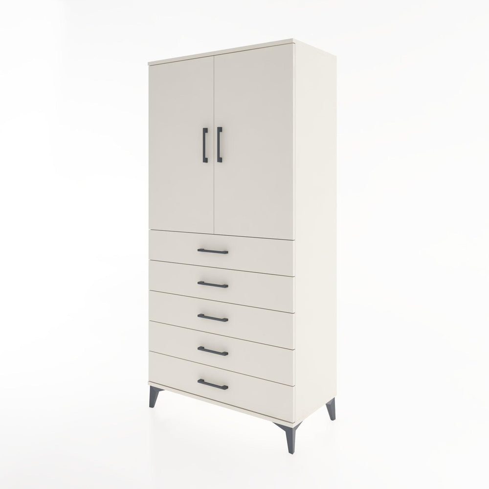 Woodntry Modular Cabinet Moonstone 88x44x170 cm with Doors and Drawers KC26-1
