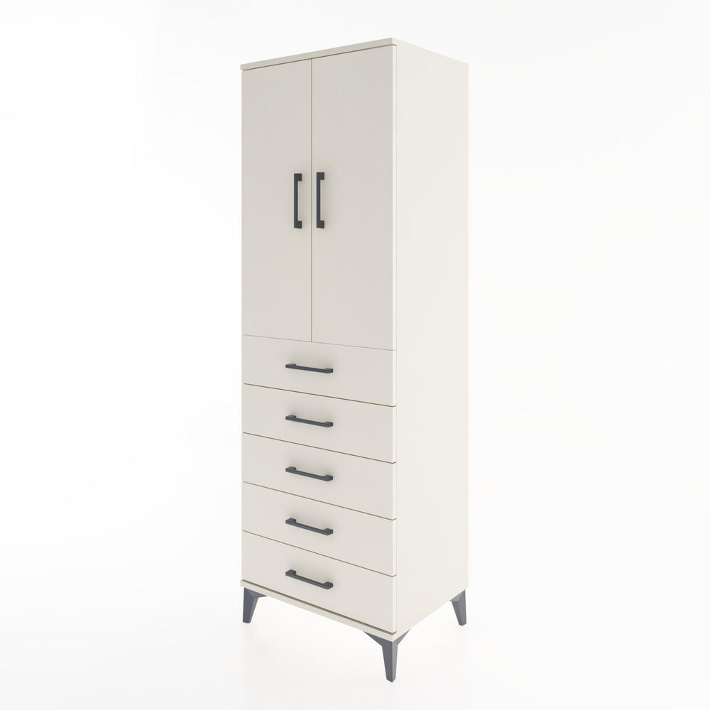 Woodntry Modular Cabinet Moonstone 60x44x170 cm with Doors and Drawers KC26-1