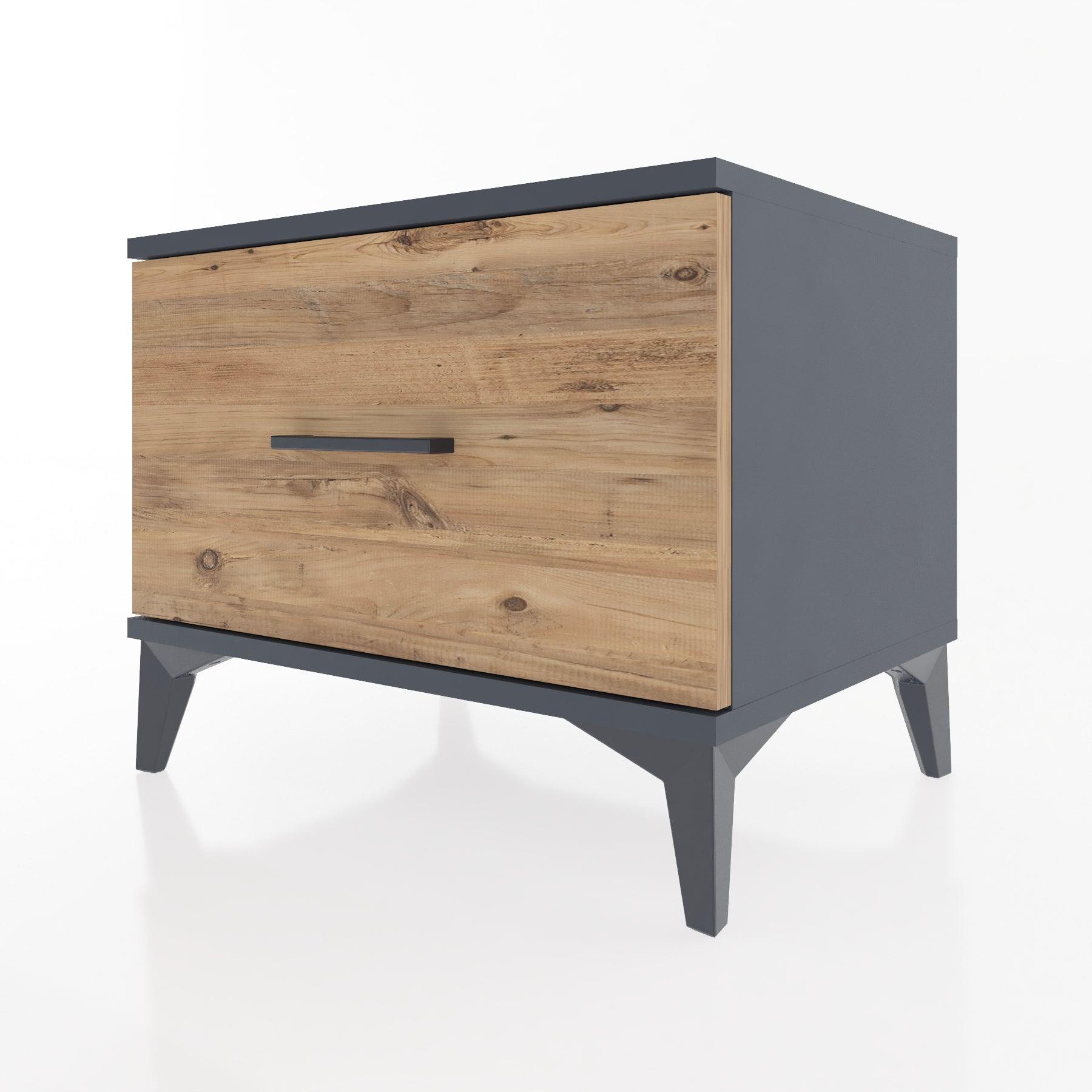 Woodntry Modular Nightstand Anthracite 60x44x68 cm Drawer C1-2