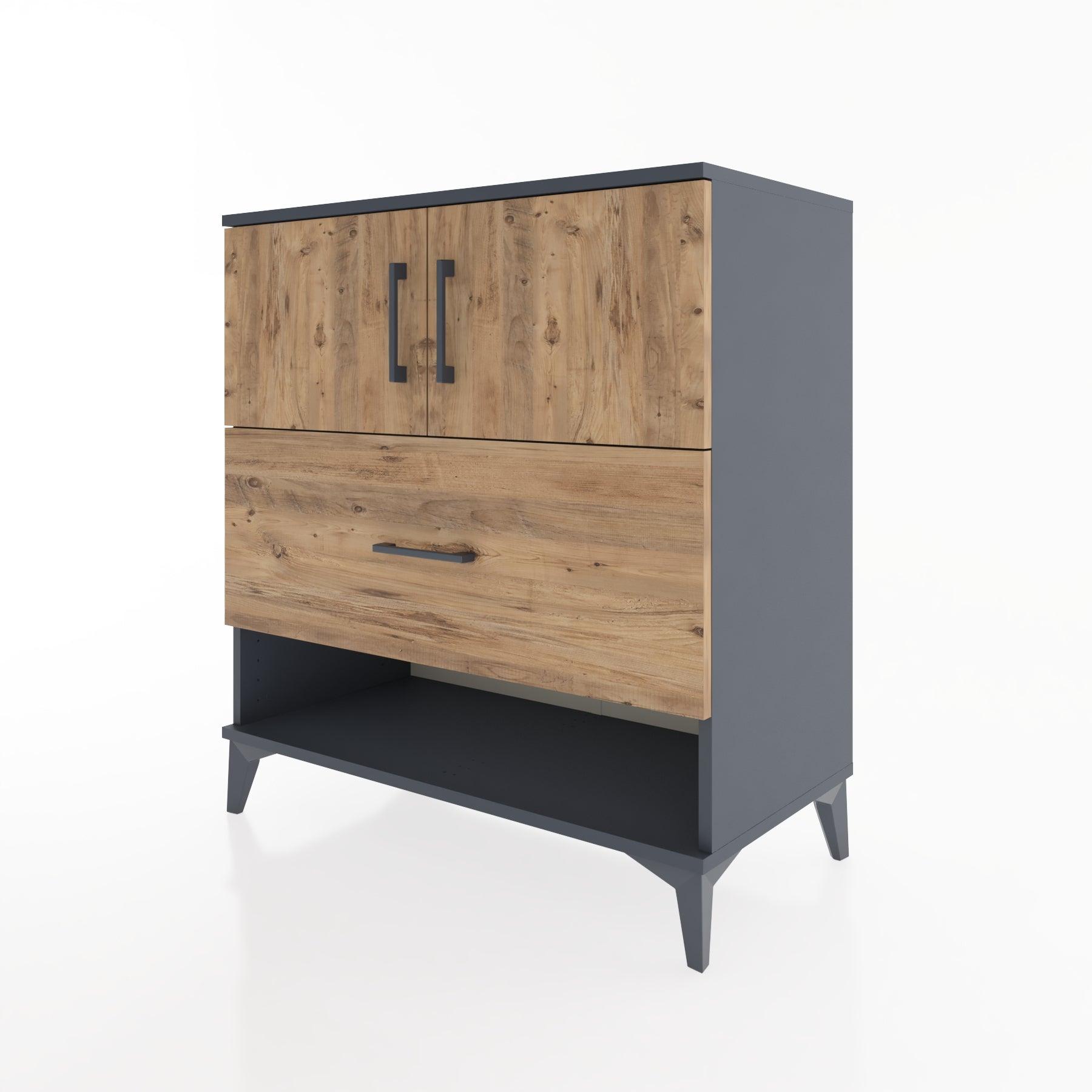 Woodntry Modular Dresser Anthracite 88x44x84 cm Functional F120-2