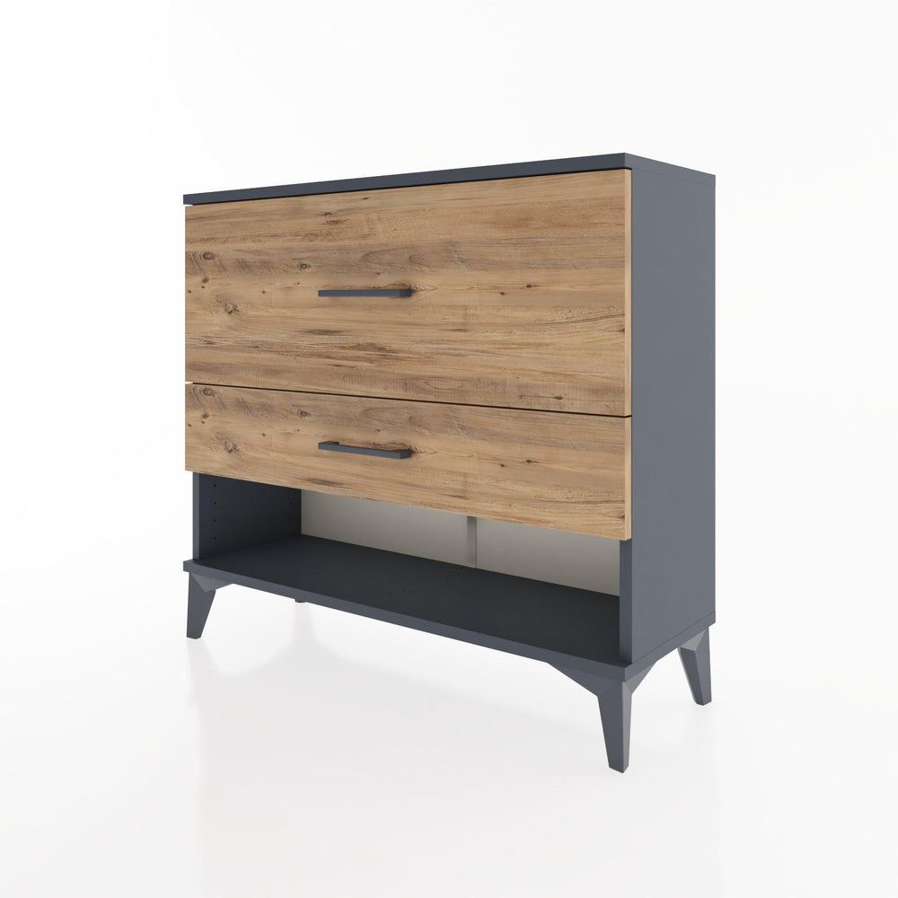 Woodntry Modüler Şifonyer İki Çekmeceli V5 88x30x68 cm Antrasit - Woodntry