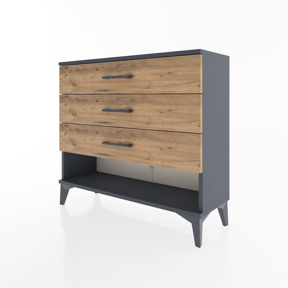 Woodntry Modüler Şifonyer Üç Çekmeceli V1 88x30x68 cm Antrasit - Woodntry