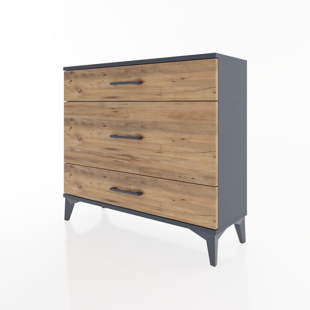 Woodntry Modüler Şifonyer Üç Çekmeceli V5 88x30x68 cm Antrasit - Woodntry