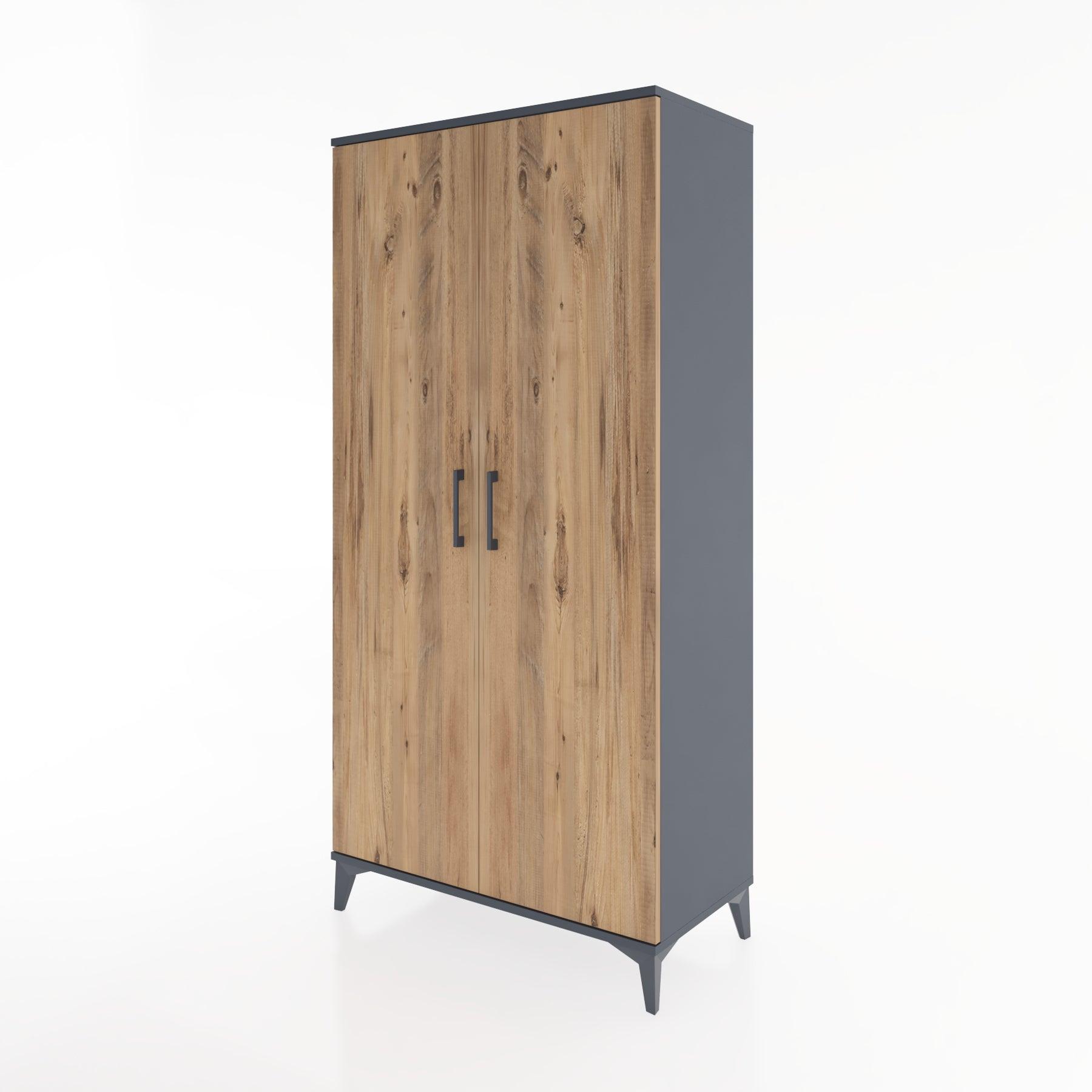 Woodntry Modular Cabinet Anthracite 88x44x170 cm with Cover K9-2