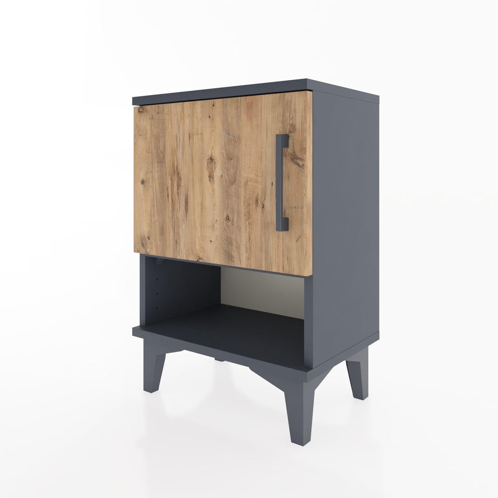 Woodntry Modüler Komodin Tek Kapak ve Raflı 44x30x52 cm Antrasit - Woodntry