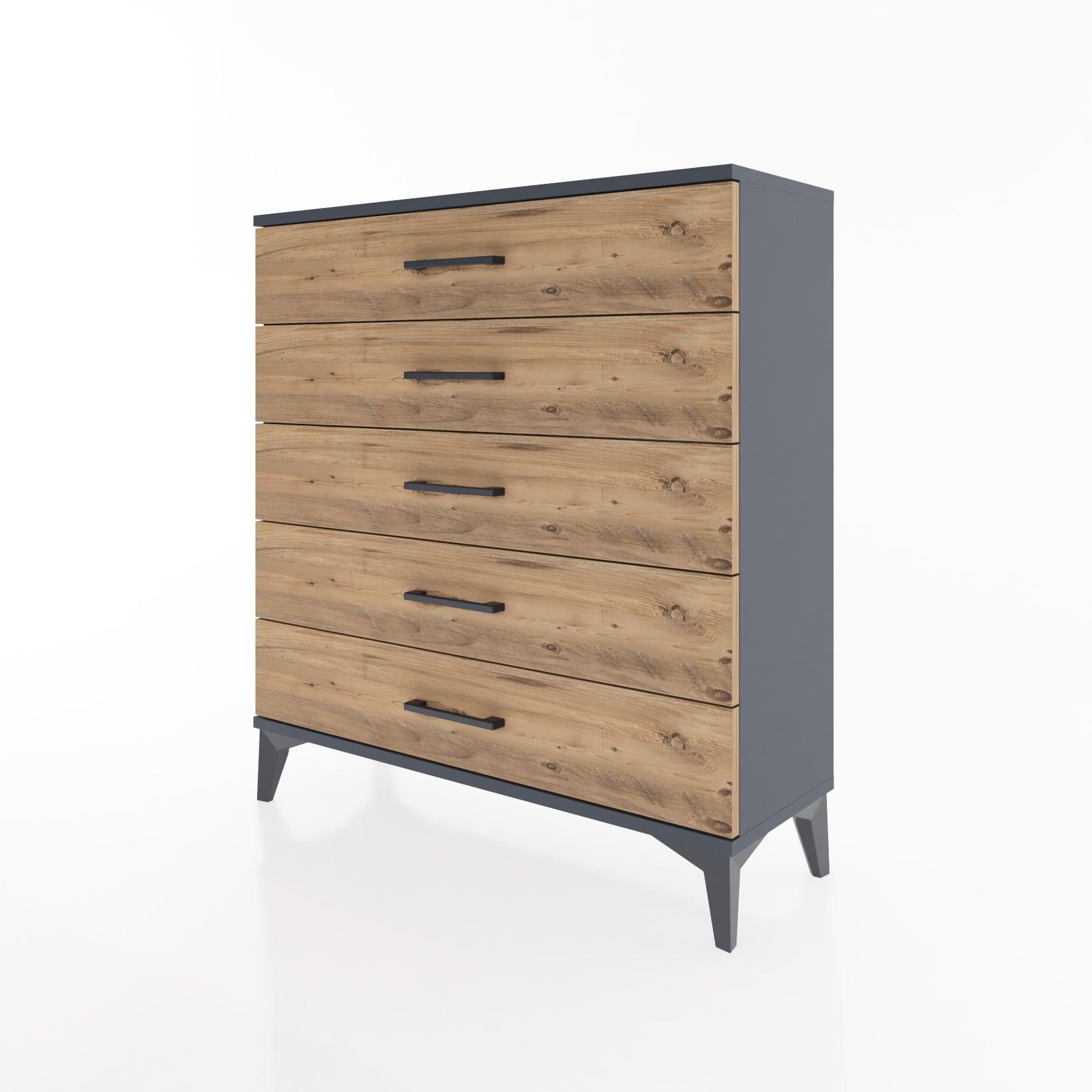 Woodntry Modular Dresser Anthracite 88x30x84 cm Drawer C1-2