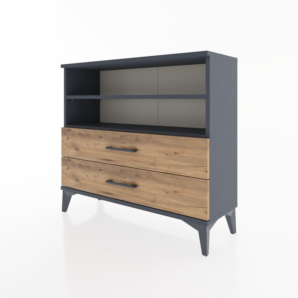 Woodntry Modüler Şifonyer İki Çekmeceli V2 88x30x68 cm Antrasit - Woodntry