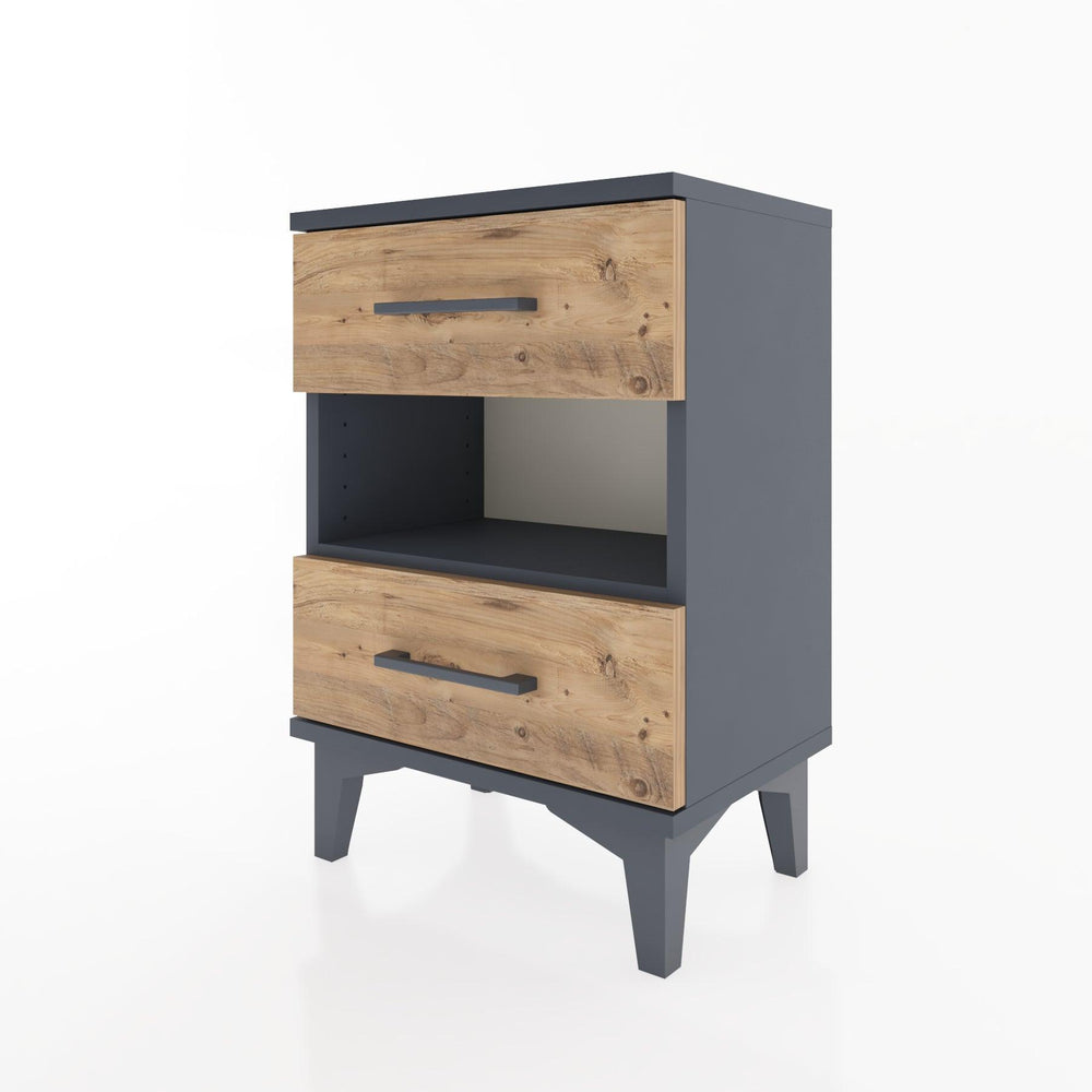 Woodntry Modüler Komodin Çekmece ve Raf 44x30x52 cm Antrasit - Woodntry