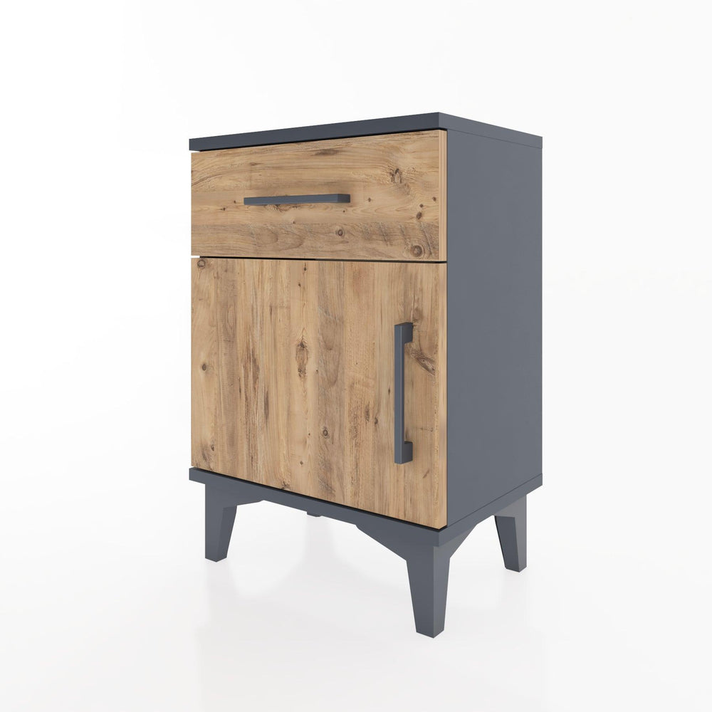 Woodntry Modüler Komodin Çekmece ve Kapaklı 44x30x52 cm Antrasit - Woodntry