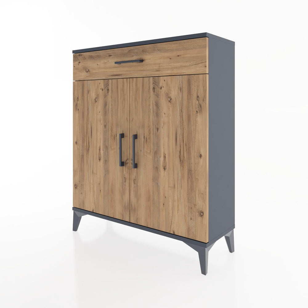 Woodntry Modular Dresser Anthracite 88x30x94 cm with Cover and Drawer KC1-2