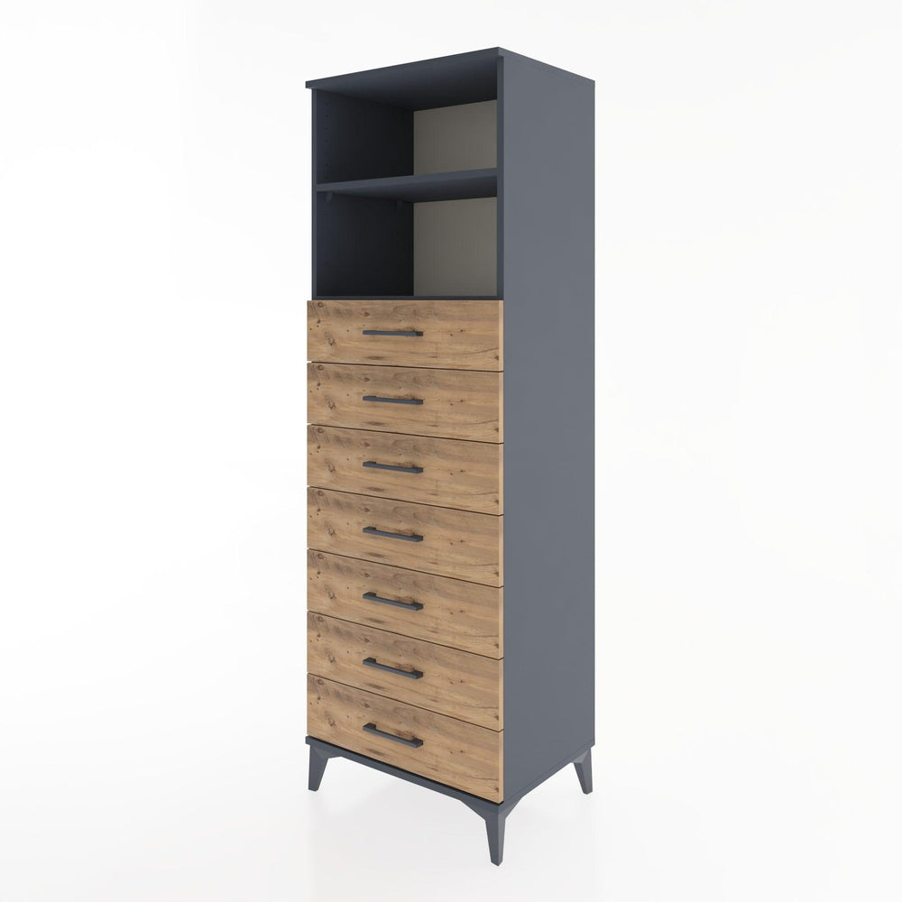 Woodntry Modular Cabinet Anthracite 60x44x170 cm with Drawers and Shelves CR33-2