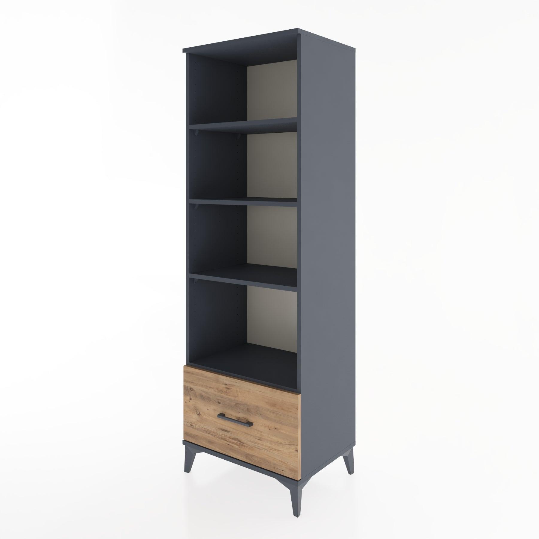 Woodntry Modular Cabinet Anthracite 60x44x170 cm with Drawers and Shelves CR44-2