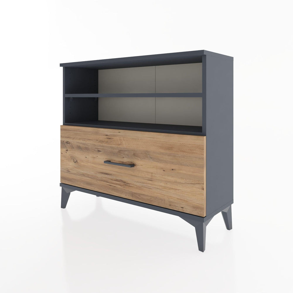 Woodntry Modüler Şifonyer Raf ve Çekmece V1 88x30x68 cm Antrasit - Woodntry