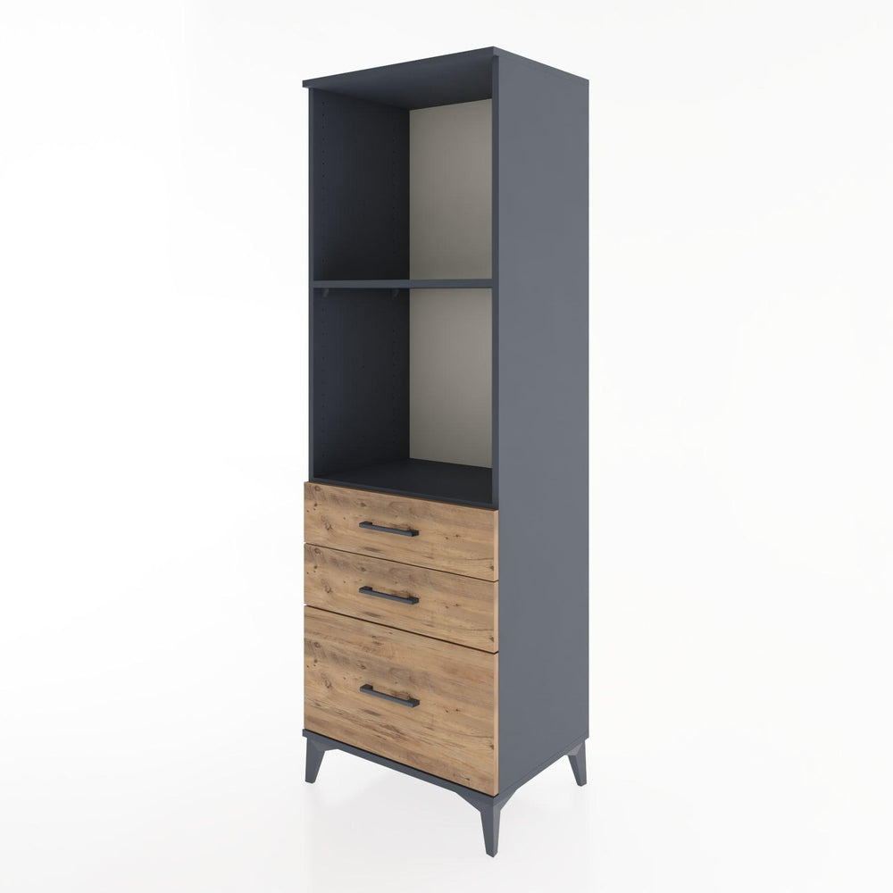 Woodntry Modular Cabinet Anthracite 60x44x170 cm with Drawers and Shelves CR42-2