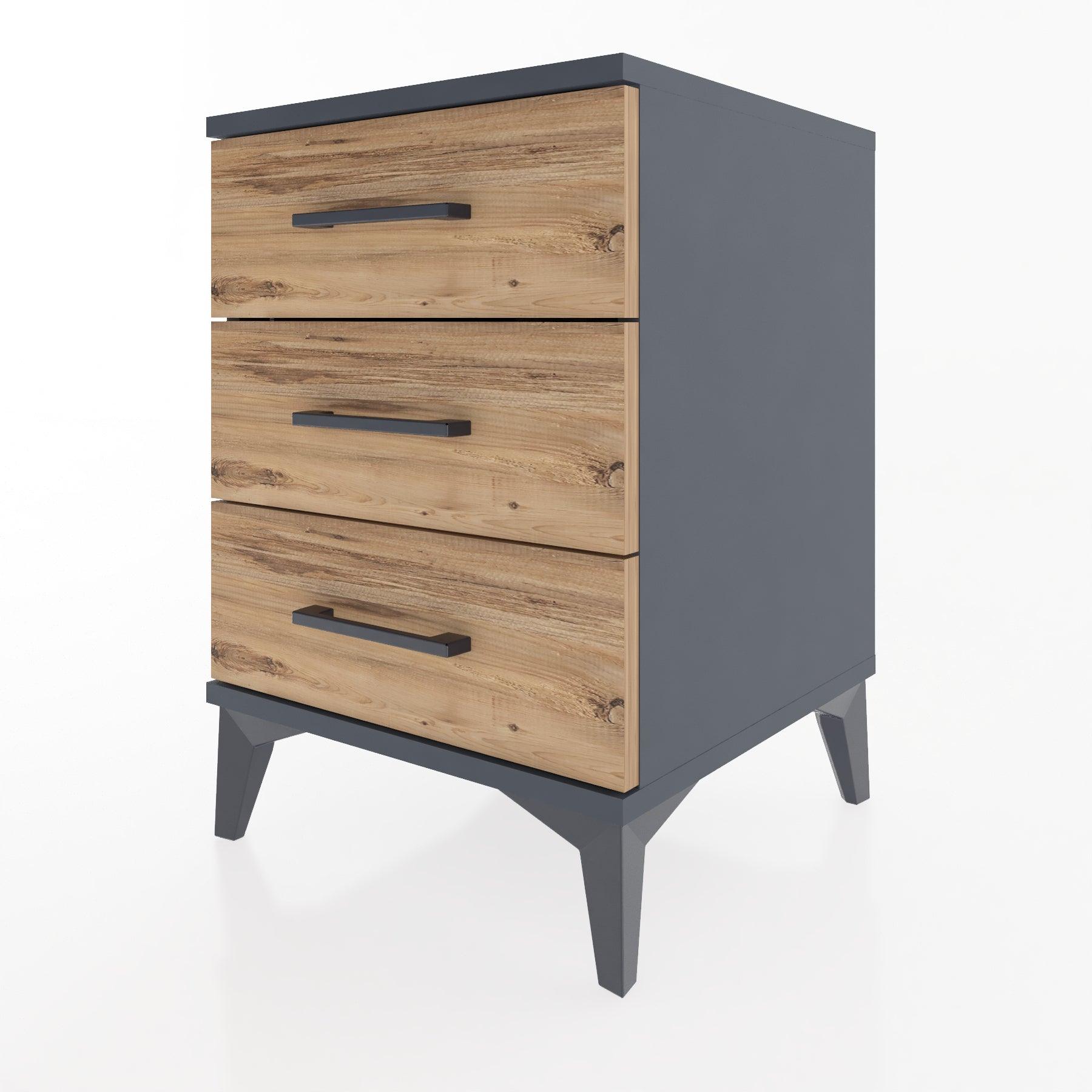 Woodntry Modular Nightstand Anthracite 44x44x52 cm Drawer C1-2