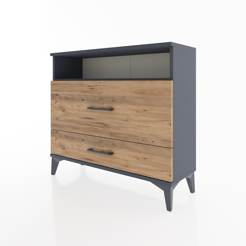 Woodntry Modüler Şifonyer İki Çekmeceli V7 88x30x68 cm Antrasit - Woodntry